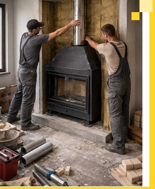 Изготовление и монтаж закрытых каминов в Ртищеве под ключ