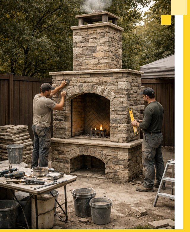 Проектирование и установка уличных каминов в Ртищеве