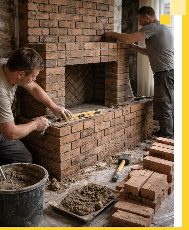 Изготовление и установка кирпичных каминов в Ртищеве