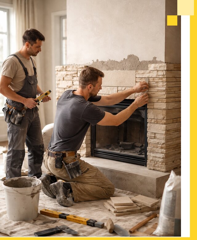 Установка и монтаж каминов для загородного дома в Ртищеве