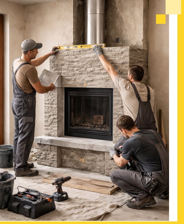 Профессиональный монтаж каминов под ключ в Ртищеве для дома