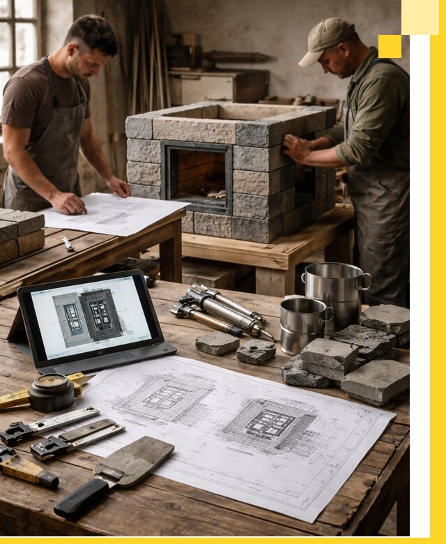 Разработка проектов печей с согласованием и монтажом в Ртищеве