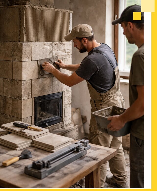 Профессиональная облицовка печей в Ртищеве: керамика и камень