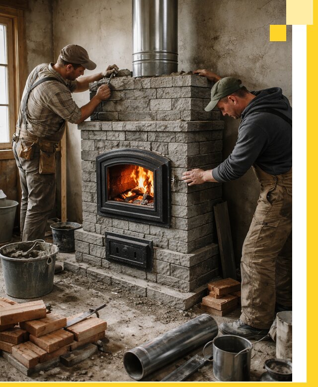 Производство, поставка и монтаж дровяных печей в Ртищеве