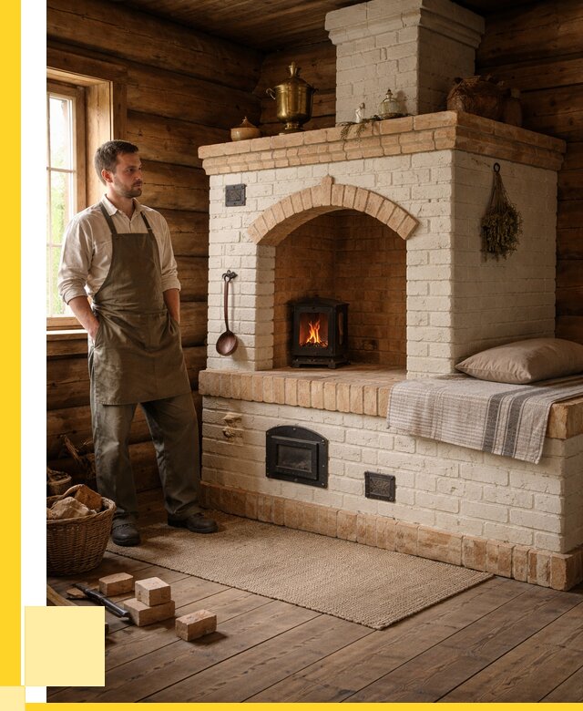 Русские печи с лежанкой под ключ в Ртищеве от 153225 р. ЭриданРтщ