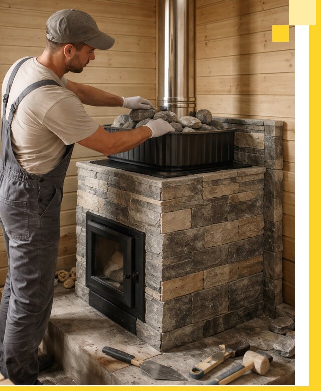 Печи для парной в Ртищеве, производство, монтаж и обслуживание