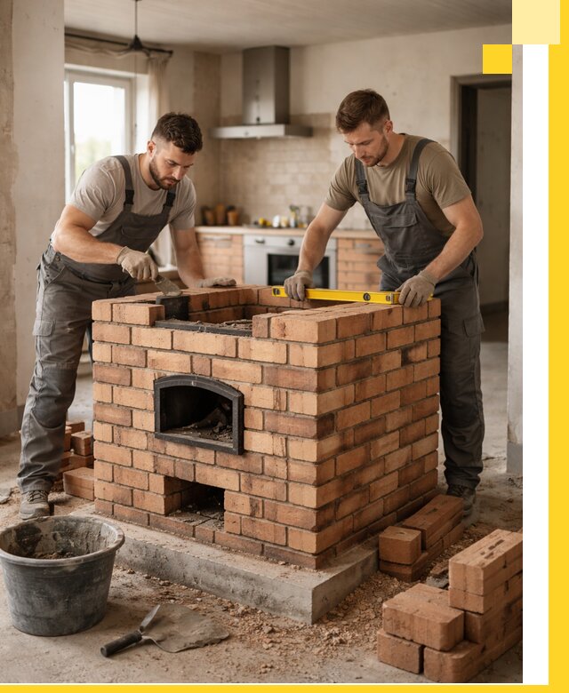 Установка и монтаж печей в частном доме в Ртищеве под ключ