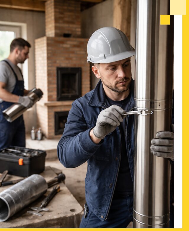 Профессиональный монтаж дымоходов для печей в Ртищеве