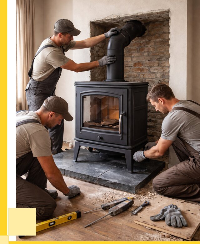 Монтаж печи камина в частном доме в Ртищеве от 25538 р. | ЭриданРтщ