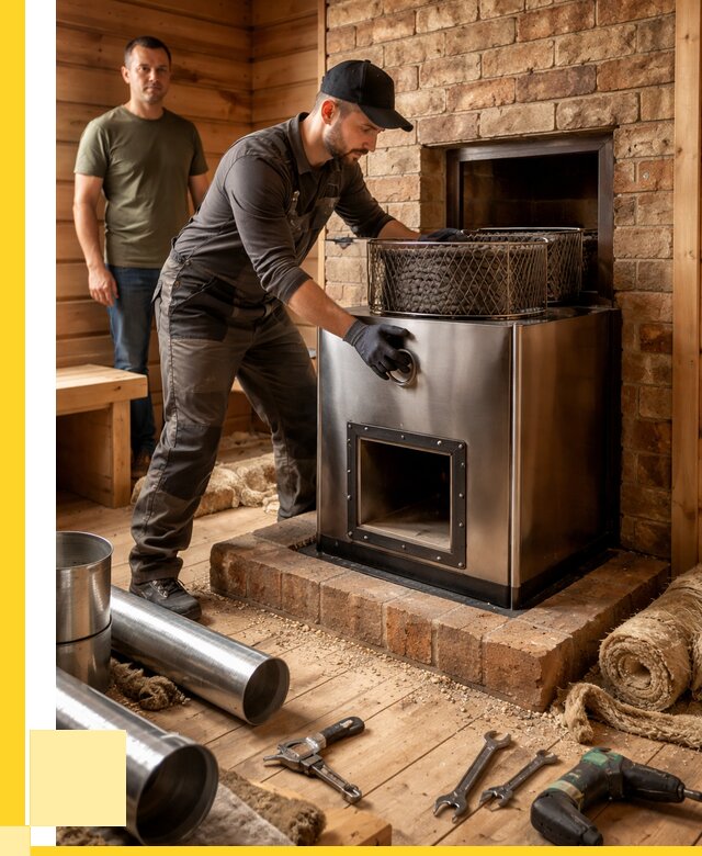 Монтаж банных печей под ключ в Ртищеве от 18387 р., ЭриданРтщ