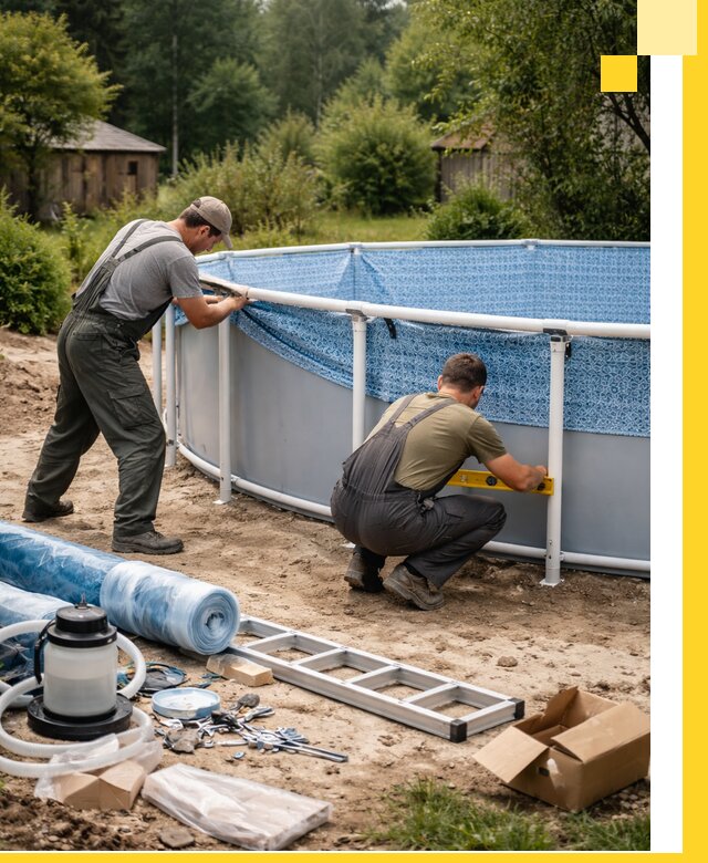 Установка и монтаж каркасных бассейнов в Ртищеве под ключ