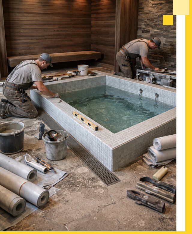 Установка и строительство бассейнов для сауны в Ртищеве