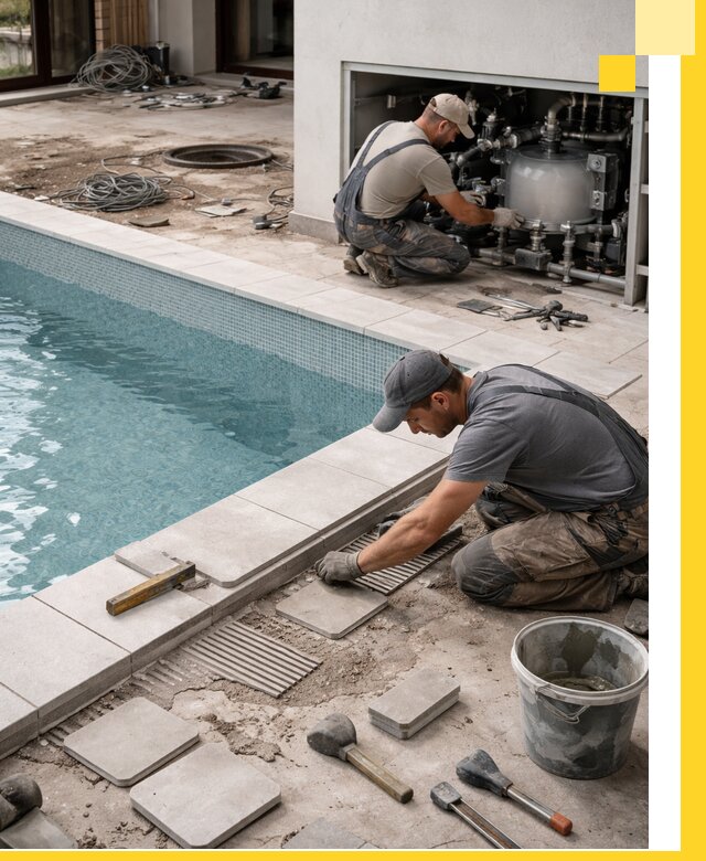 Строительство и монтаж бассейнов в коттедже в Ртищеве