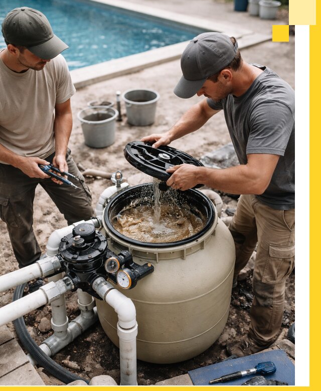 Установка и обслуживание песочных фильтров для бассейнов в Ртищеве