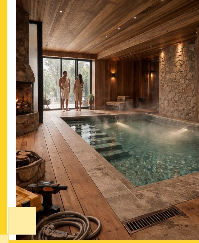 Проекты бань с бассейном под ключ в Ртищеве от 76613 р., ЭриданРтщ