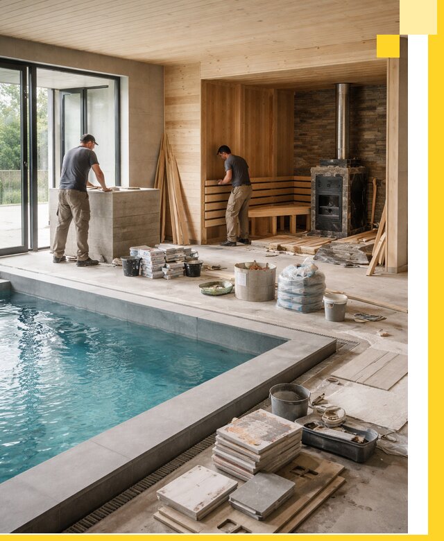 Проектирование и строительство бань с бассейном в Ртищеве