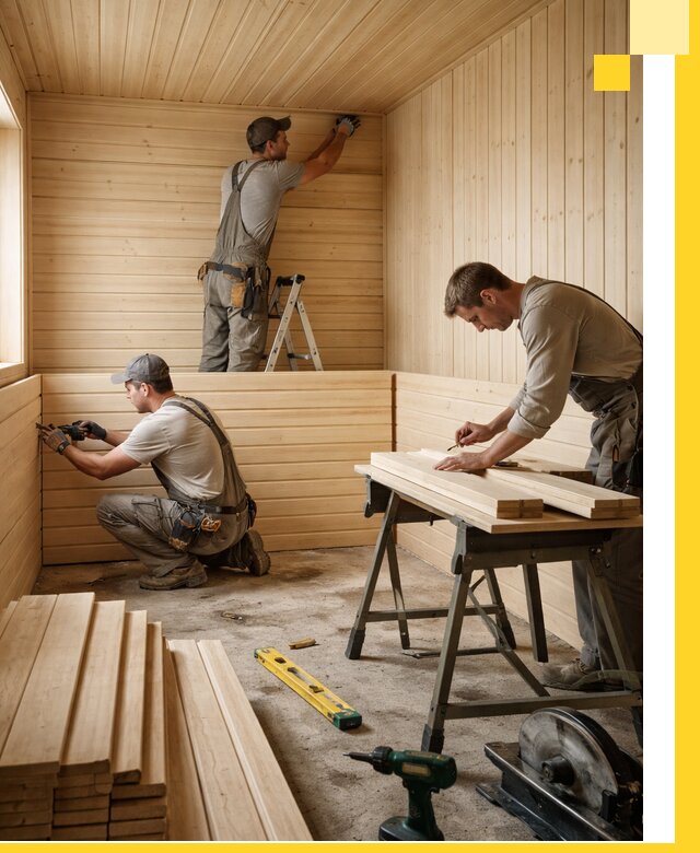 Обшивка саун в Ртищеве из натуральной древесины под ключ