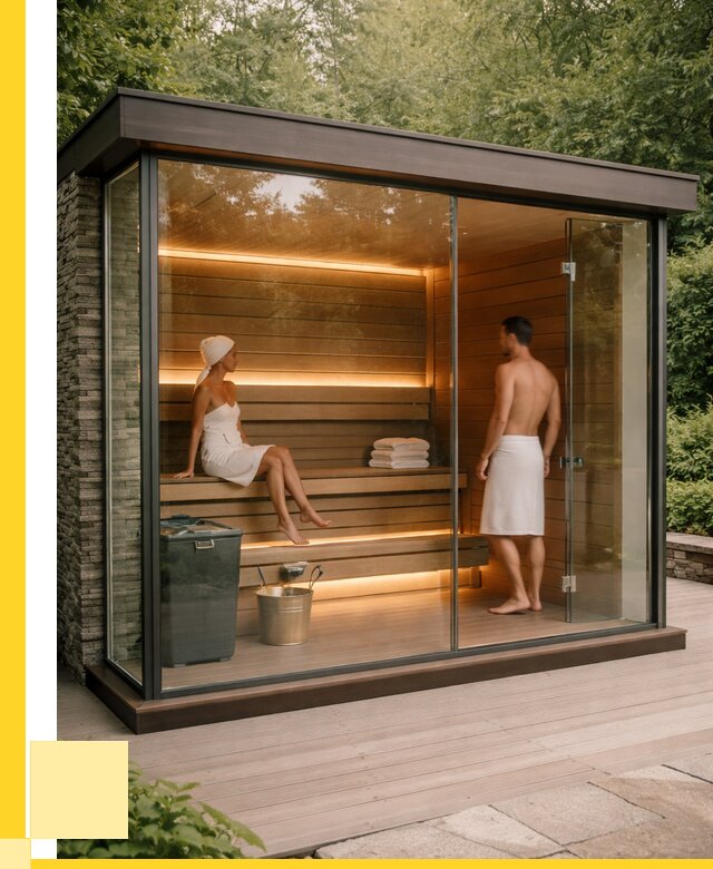 Сауна стеклянная и двери для сауны в Ртищеве от 255375 р. | ЭриданРтщ
