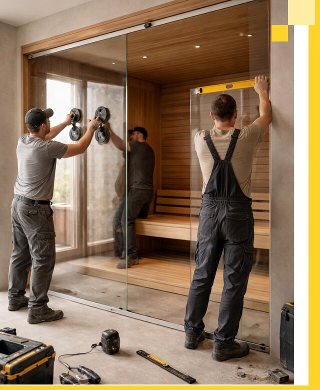 Производство и монтаж стеклянных саун под ключ в Ртищеве