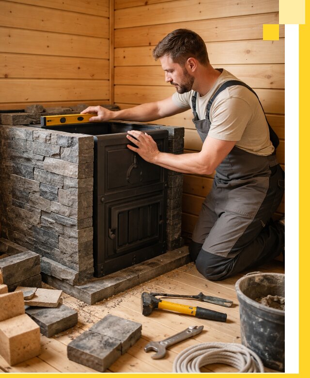 Производство и установка печей для саун под ключ в Ртищеве