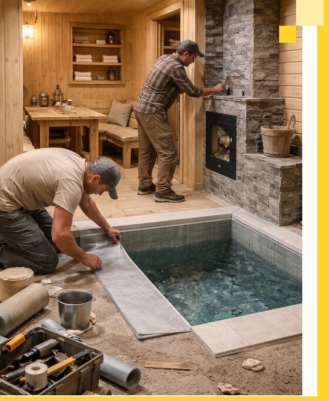 Строительство бань с комнатой отдыха под ключ в Ртищеве