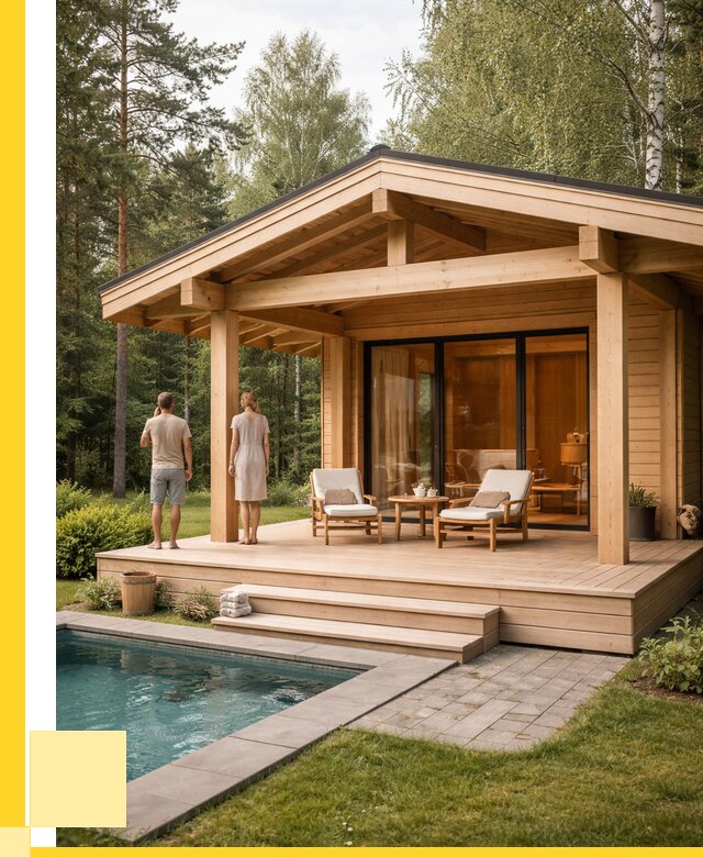 Бани с террасой под ключ в Ртищеве от 612900 р. | ЭриданРтщ