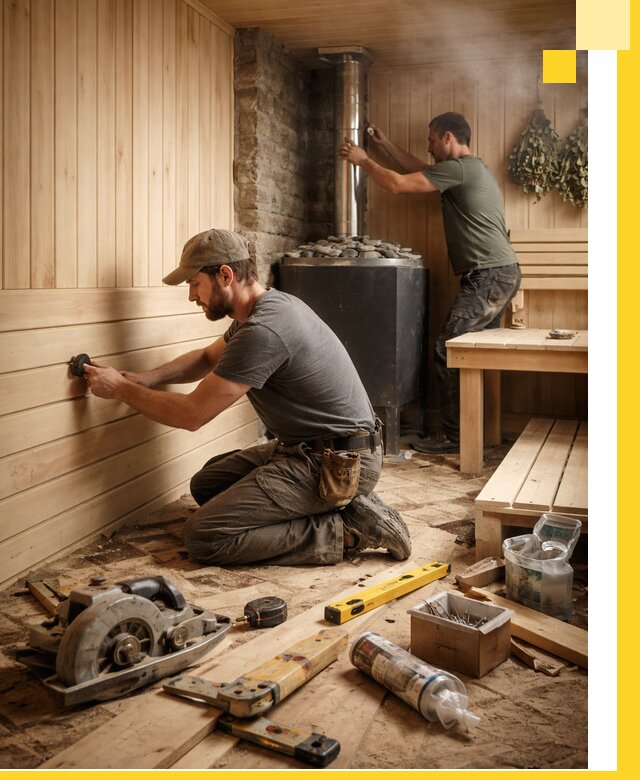 Полное строительство и оснащение парных под ключ в Ртищеве