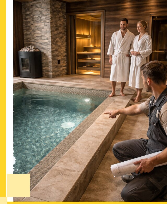 Проект бани с бассейном под ключ в Ртищеве от 66398 р. | ЭриданРтщ