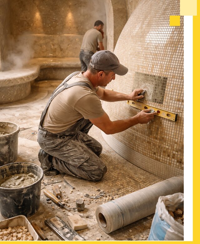 Хамам под ключ в Ртищеве: проектирование, строительство, отделка