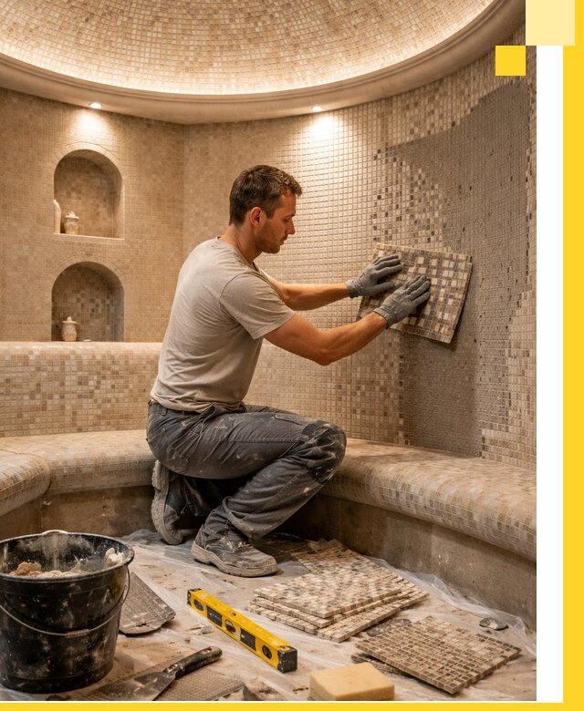 Устройство и монтаж домашнего хамама под ключ в Ртищеве