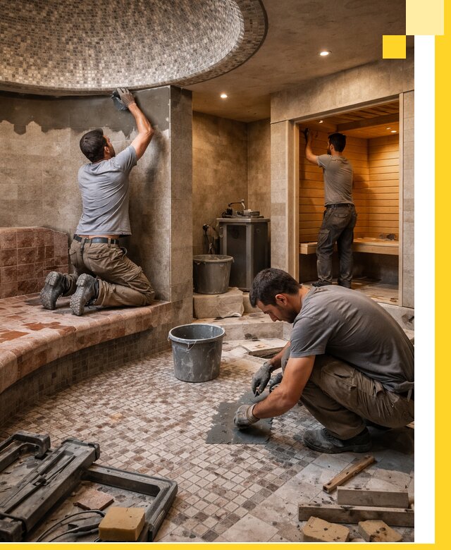 Проект и строительство хамама бани и сауны под ключ в Ртищеве