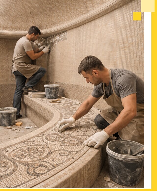 Плитка для хамама в Ртищеве, укладка, подбор и поставка