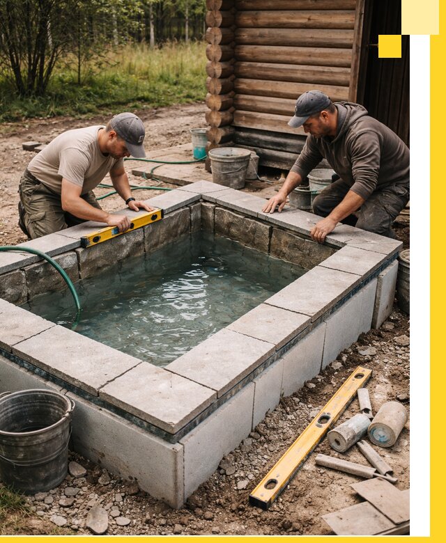 Изготовление и установка холодных купелей под ключ в Ртищеве